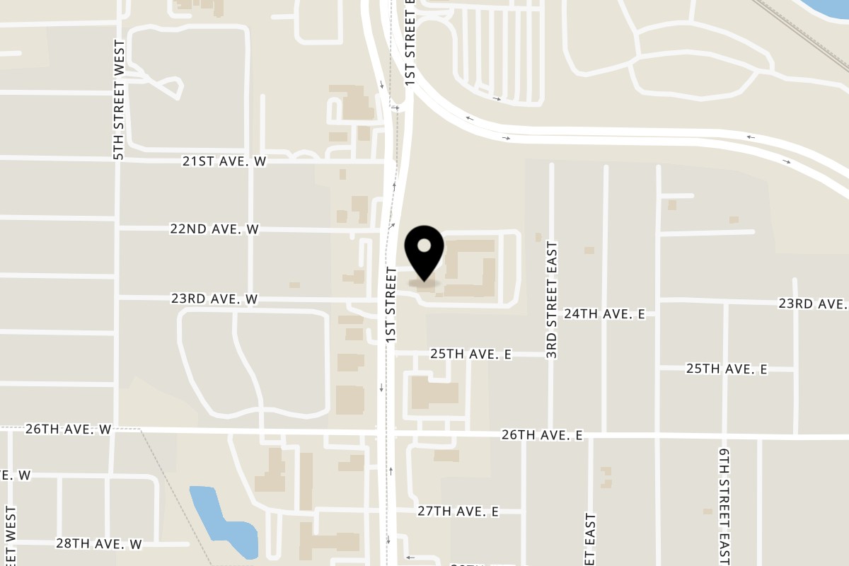 Map showing the location of The Spot Tacos and More on 2303 1st St in Bradenton